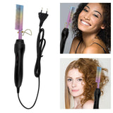 Maxbell Hair Straightener Comb Brush Curl Straight Hair EU Plug Hair Styling