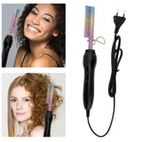 Maxbell Hair Straightener Comb Brush Curl Straight Hair EU Plug Hair Styling