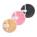 Maxbell 3 Pieces Reusable Makeup Remover Pads Face Cleaning Wipes Cloth 4.7in Dia