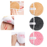 Maxbell 3 Pieces Reusable Makeup Remover Pads Face Cleaning Wipes Cloth 4.7in Dia