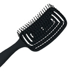 Maxbell Detangle Hairbrush Fast Drying Hair Vented Hair Brush for Barber Black