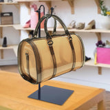 Maxbell Handbag Display Rack Retail Adjustable Tabletop Purse Stand, Show Bracket Black