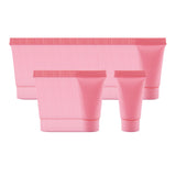 Maxbell 100Pcs Empty Soft Tubes Bottle 5ml with Caps for Makeup Cream pink