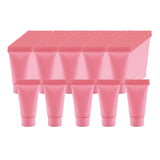 Maxbell 100Pcs Empty Soft Tubes Bottle 5ml with Caps for Makeup Cream pink