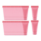 Maxbell 100Pcs Empty Soft Tubes Bottle 5ml with Caps for Makeup Cream pink