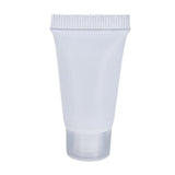 Maxbell 100Pcs Empty Soft Tubes Bottle 5ml with Caps for Makeup Cream glossy white