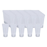 Maxbell 100Pcs Empty Soft Tubes Bottle 5ml with Caps for Makeup Cream glossy white
