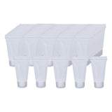 Maxbell 100Pcs Empty Soft Tubes Bottle 5ml with Caps for Makeup Cream glossy white