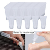 Maxbell 100Pcs Empty Soft Tubes Bottle 5ml with Caps for Makeup Cream glossy white