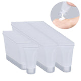Maxbell 100Pcs Empty Soft Tubes Bottle 5ml with Caps for Makeup Cream glossy white