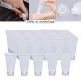 Maxbell 100Pcs Empty Soft Tubes Bottle 5ml with Caps for Makeup Cream glossy white