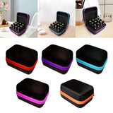Maxbell Travel 12 Slots Essential Oil Carrying Case Storage Bag for 15ml Red