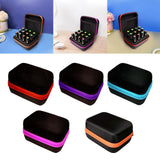 Maxbell Travel 12 Slots Essential Oil Carrying Case Storage Bag for 15ml Red