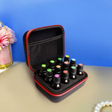Maxbell Travel 12 Slots Essential Oil Carrying Case Storage Bag for 15ml Red