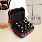 Maxbell Travel 12 Slots Essential Oil Carrying Case Storage Bag for 15ml Red