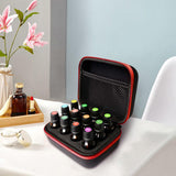 Maxbell Travel 12 Slots Essential Oil Carrying Case Storage Bag for 15ml Red