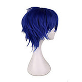 Maxbell Cosplay Short Wig Heat Resistant Spiky for Costume Men Cosplayer Blue