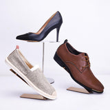 Maxbell Stainless Steel Shoe Display Stand Rack Holder for Shoe Shop Clothing Store Silver