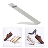 Maxbell Stainless Steel Shoe Display Stand Rack Holder for Shoe Shop Clothing Store Silver