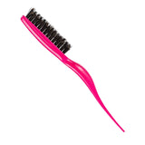 Maxbell Teasing Hair Brushes Portable Three Row for Hair Styling Home Rose Red