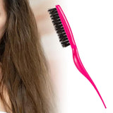 Maxbell Teasing Hair Brushes Portable Three Row for Hair Styling Home Rose Red