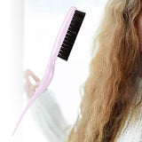 Maxbell Teasing Hair Brushes Portable Three Row for Hair Styling Home Light Purple