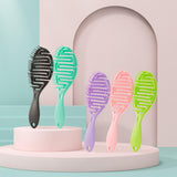 Maxbell Hair Brush S Shape Durable Massage Styling Tool for Wet Hair Dry Hair Men Black