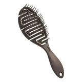 Maxbell Hair Brush S Shape Durable Massage Styling Tool for Wet Hair Dry Hair Men Black
