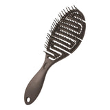 Maxbell Hair Brush S Shape Durable Massage Styling Tool for Wet Hair Dry Hair Men Black
