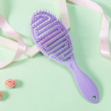 Maxbell Hair Brush S Shape Durable Massage Styling Tool for Wet Hair Dry Hair Men Purple