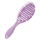 Maxbell Hair Brush S Shape Durable Massage Styling Tool for Wet Hair Dry Hair Men Purple