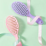 Maxbell Hair Brush S Shape Durable Massage Styling Tool for Wet Hair Dry Hair Men Pink