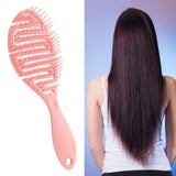 Maxbell Hair Brush S Shape Durable Massage Styling Tool for Wet Hair Dry Hair Men Pink