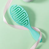 Maxbell Hair Brush S Shape Durable Massage Styling Tool for Wet Hair Dry Hair Men Green