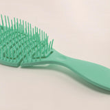 Maxbell Hair Brush S Shape Durable Massage Styling Tool for Wet Hair Dry Hair Men Green