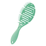 Maxbell Hair Brush S Shape Durable Massage Styling Tool for Wet Hair Dry Hair Men Green