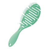 Maxbell Hair Brush S Shape Durable Massage Styling Tool for Wet Hair Dry Hair Men Green