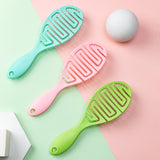 Maxbell Hair Brush S Shape Durable Massage Styling Tool for Wet Hair Dry Hair Men Meadow Green