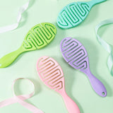 Maxbell Hair Brush S Shape Durable Massage Styling Tool for Wet Hair Dry Hair Men Meadow Green