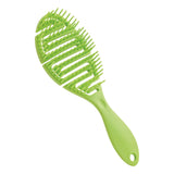 Maxbell Hair Brush S Shape Durable Massage Styling Tool for Wet Hair Dry Hair Men Meadow Green
