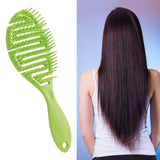 Maxbell Hair Brush S Shape Durable Massage Styling Tool for Wet Hair Dry Hair Men Meadow Green