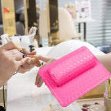 Maxbell Nail Art Pillow Manicure Hand Arm Rest Pillow Cushion PU Holder Rose Red