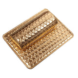 Maxbell Nail Art Pillow Manicure Hand Arm Rest Pillow Cushion PU Holder Golden