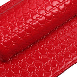 Maxbell Nail Art Pillow Manicure Hand Arm Rest Pillow Cushion PU Holder Red