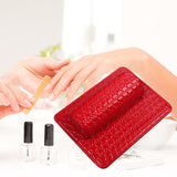 Maxbell Nail Art Pillow Manicure Hand Arm Rest Pillow Cushion PU Holder Red