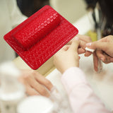 Maxbell Nail Art Pillow Manicure Hand Arm Rest Pillow Cushion PU Holder Red