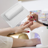 Maxbell Nail Art Pillow Manicure Hand Arm Rest Pillow Cushion PU Holder White