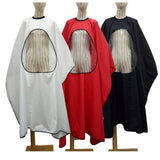 Maxbell Hairdressing Cape Comfortable Convenient Visible Apron for Barber Shop red