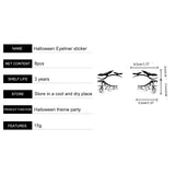 Maxbell Eye Liner Stickers Party of Halloween Lace Stickers Self Stick Reusable A
