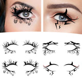 Maxbell Eye Liner Stickers Party of Halloween Lace Stickers Self Stick Reusable A